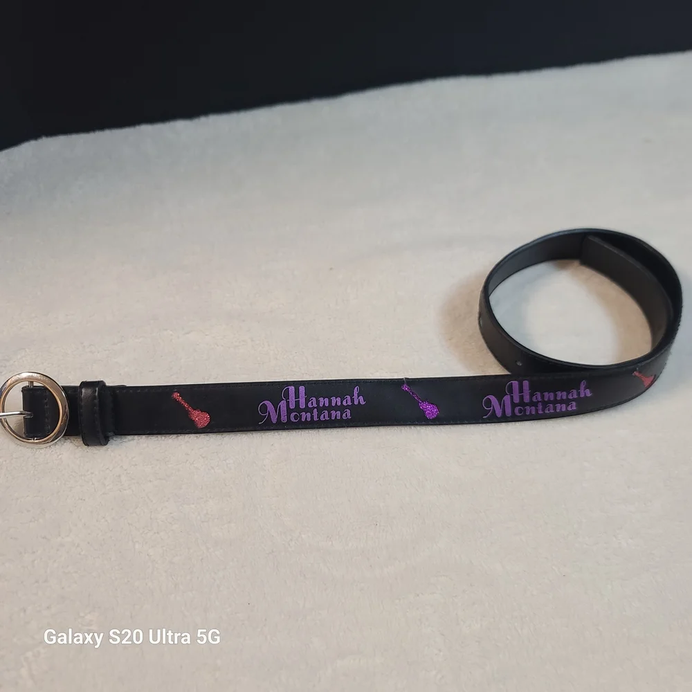 Hannah Montana Kids Black Belt with Purple and Red Details